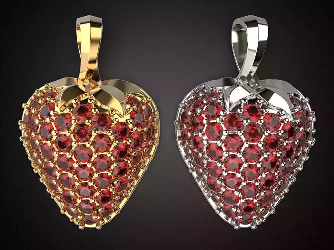 Summer strawberry pendant P1