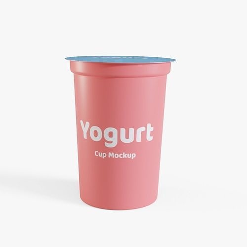 Yogurt Cup Low-poly 3D model