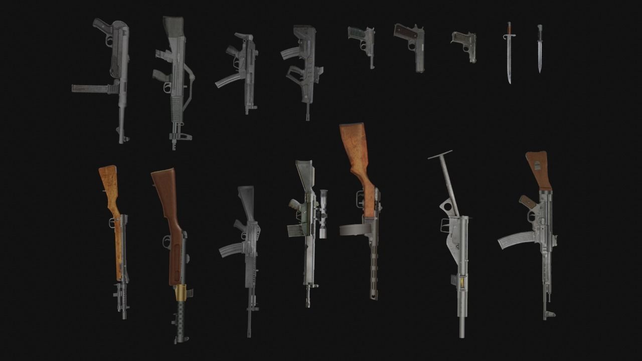 Fps Weapon Pack Low-poly 3D model_2