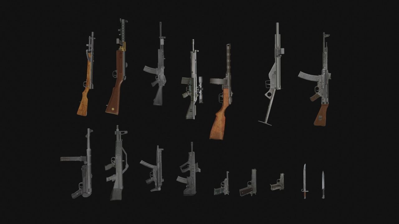 Fps Weapon Pack Low-poly 3D model_3