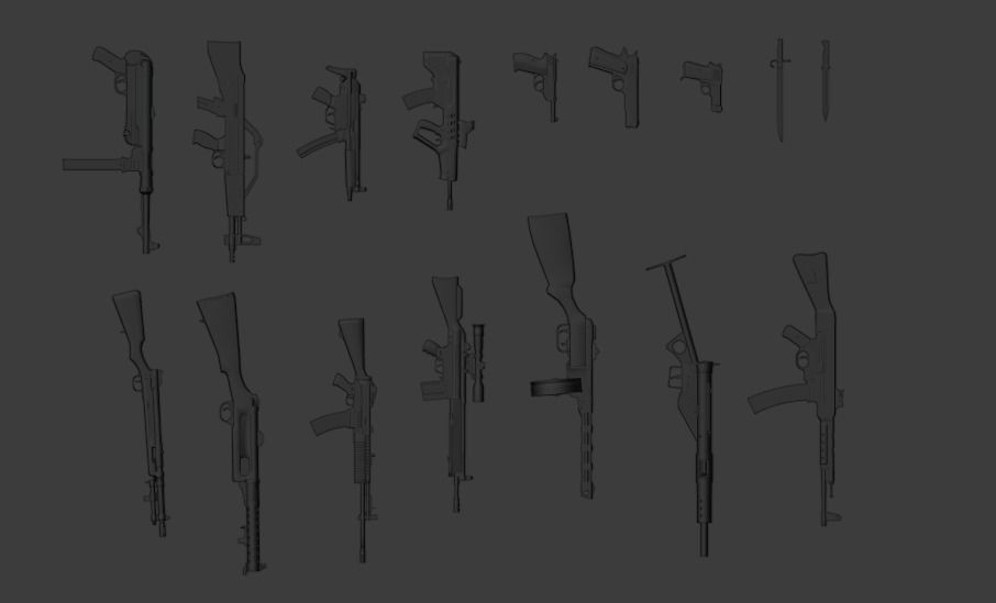 Fps Weapon Pack Low-poly 3D model_29