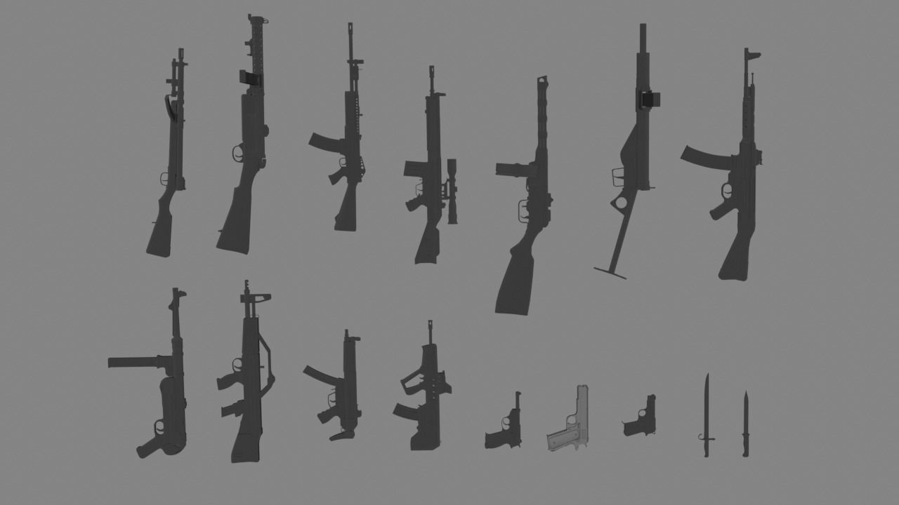 Fps Weapon Pack Low-poly 3D model_24