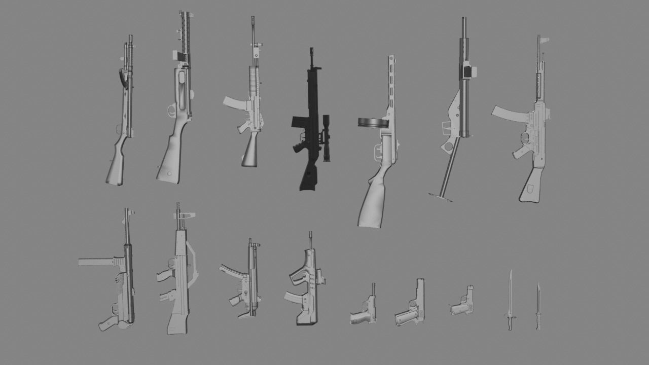 Fps Weapon Pack Low-poly 3D model_25