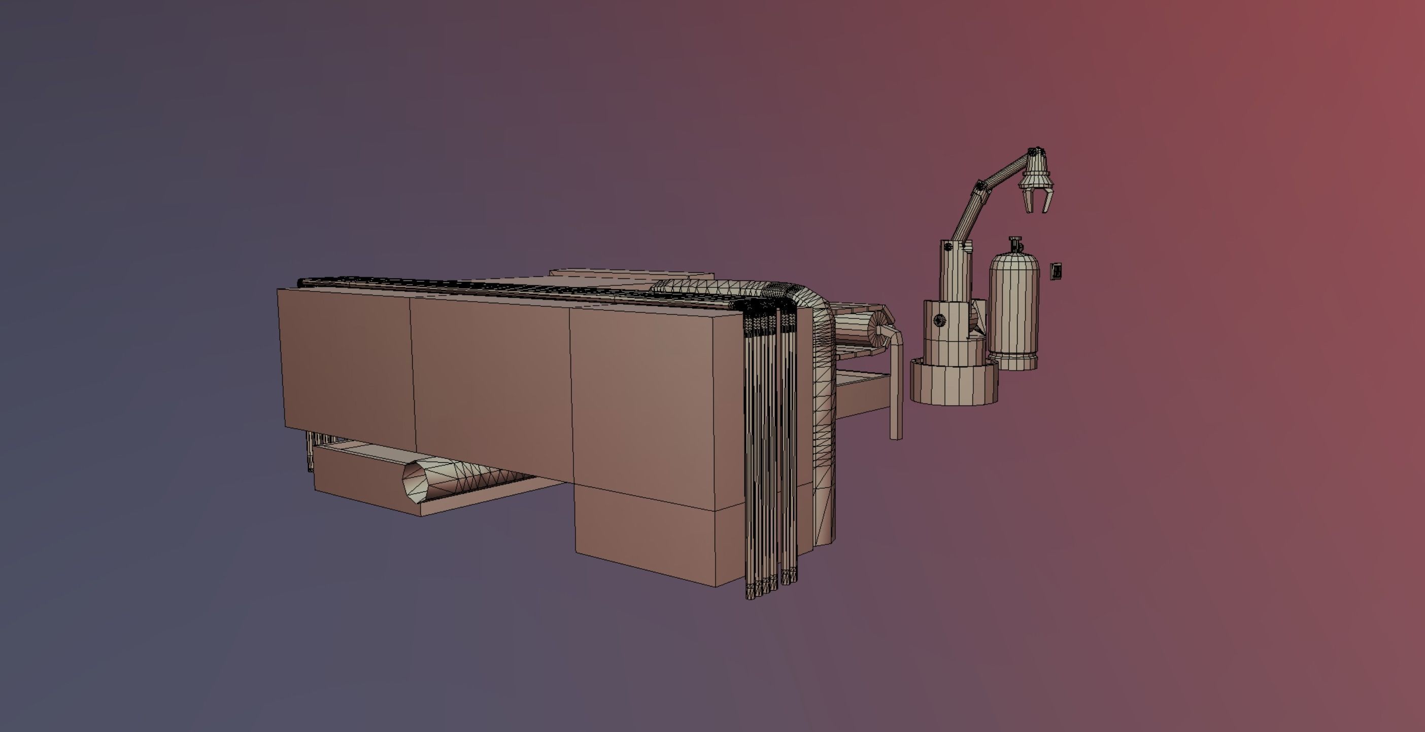 Low Poly Stylized Factory Low-poly 3D model_2