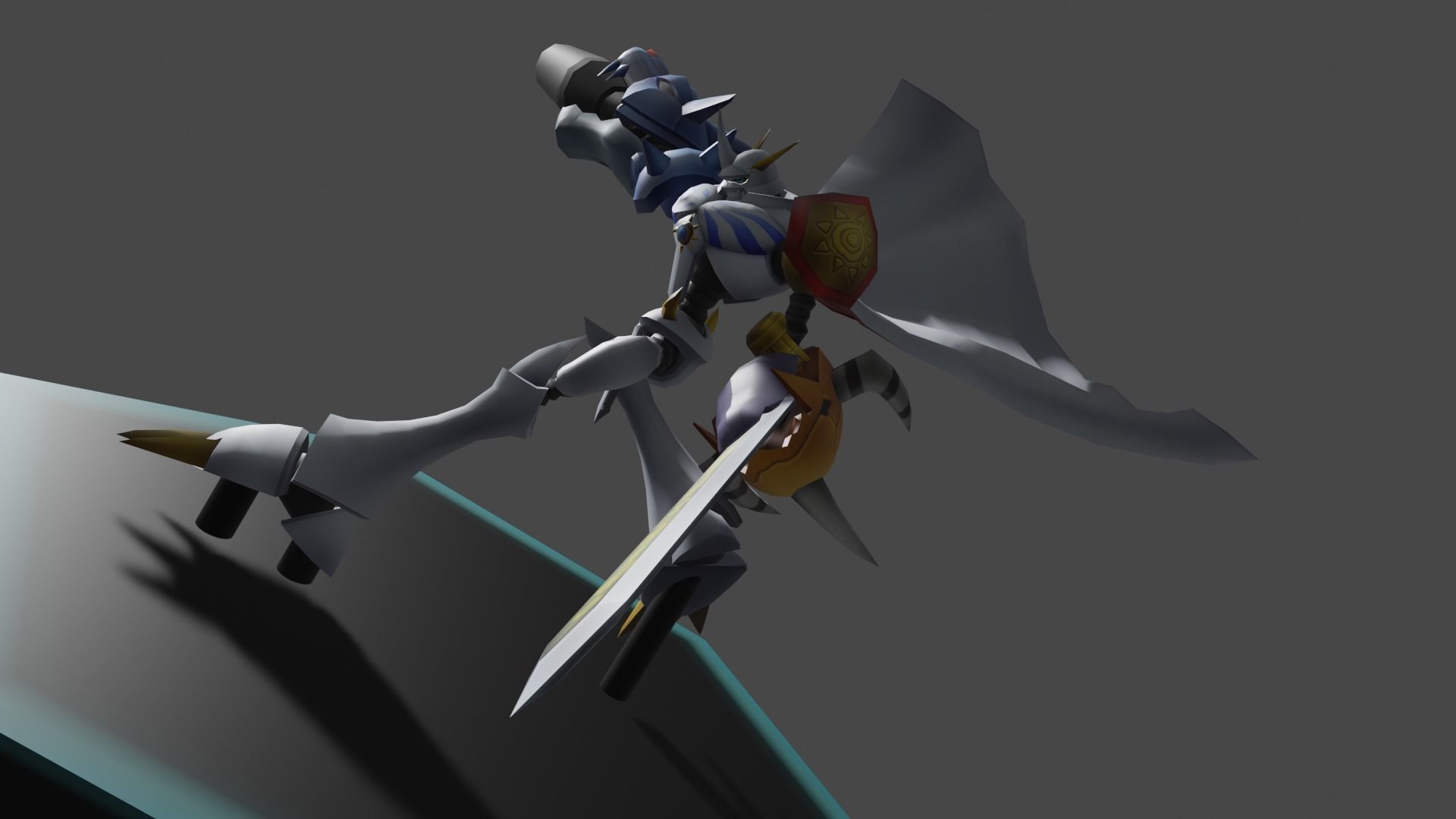 Omegamon gundam robot 3D print model_3