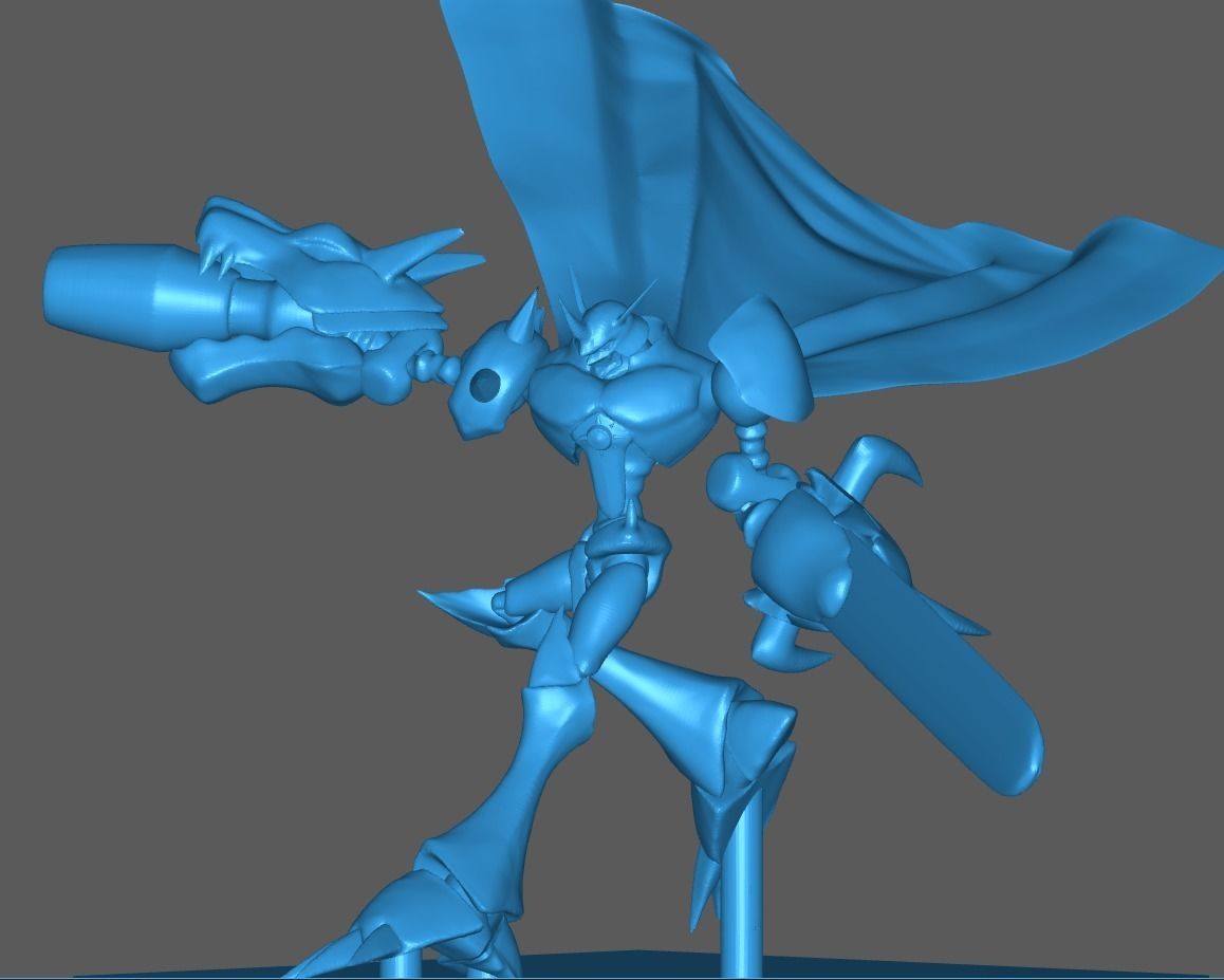 Omegamon gundam robot 3D print model_4