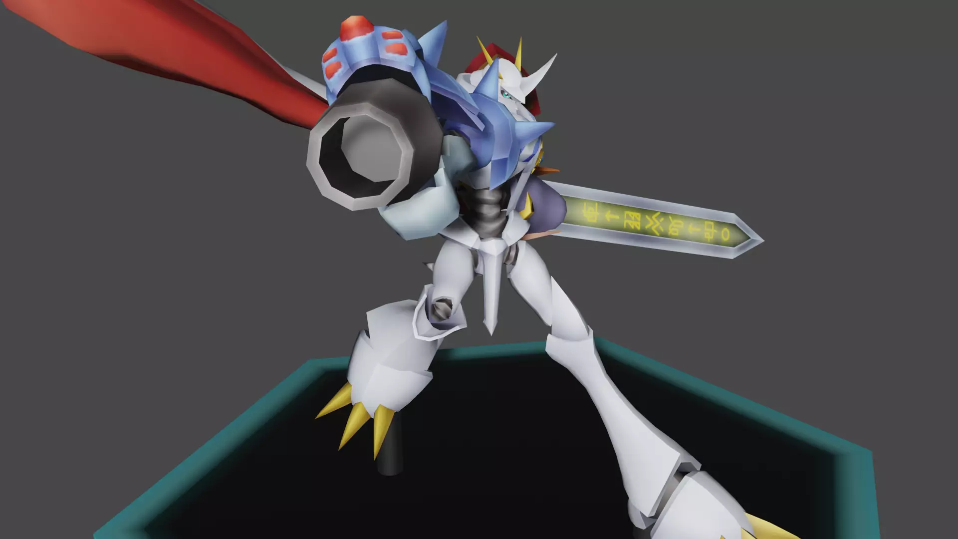 Omegamon gundam robot 3D print model_0