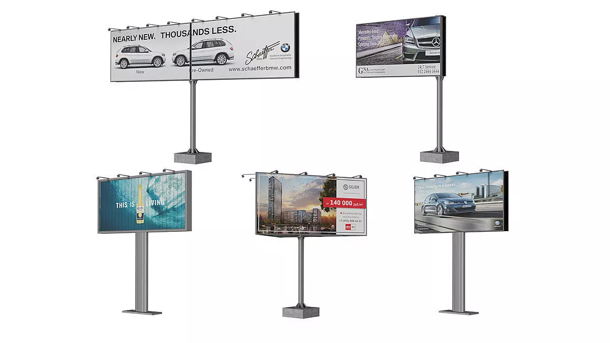 Billboards BLENDER 3D Model Cycles 3D model_0
