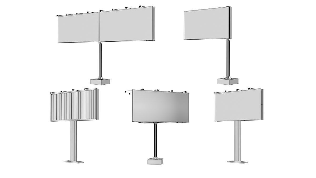 Billboards BLENDER 3D Model Cycles 3D model_3