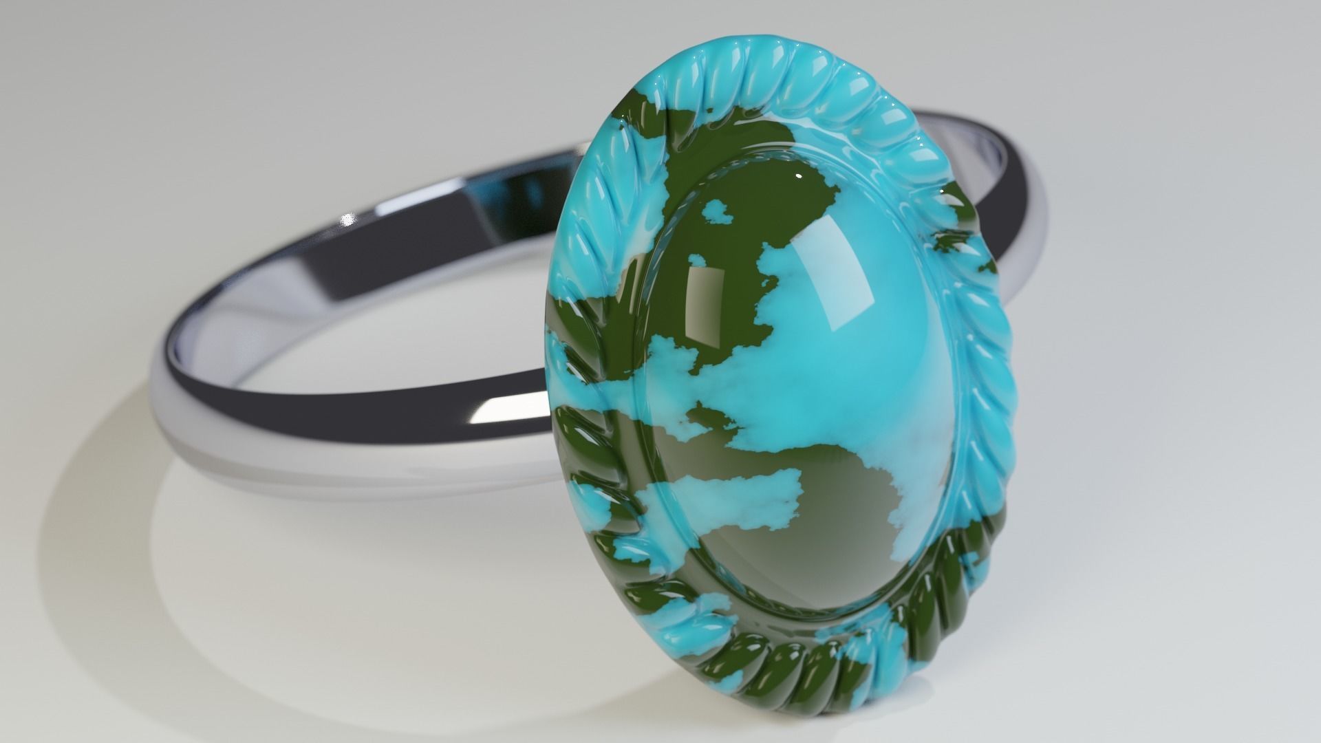 Photorealistic Ring Free low-poly 3D model_1