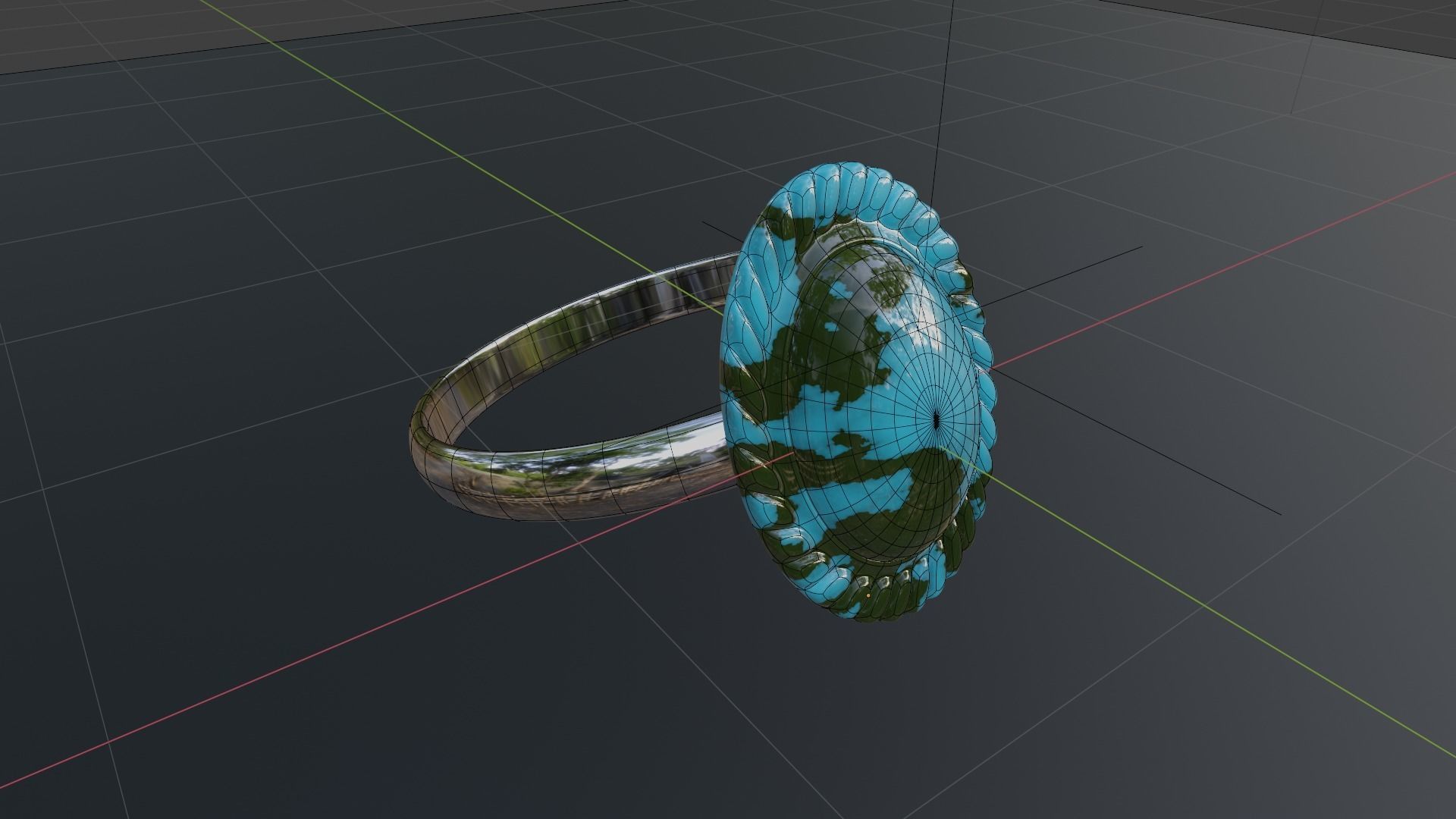Photorealistic Ring Free low-poly 3D model_2