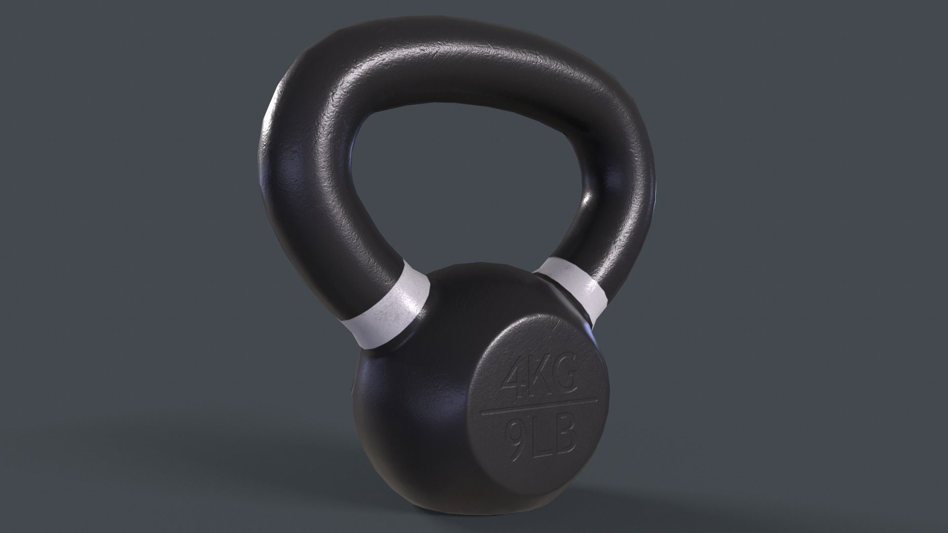 PBR 4-40KG Kettlebell - V2 Low-poly 3D model_7
