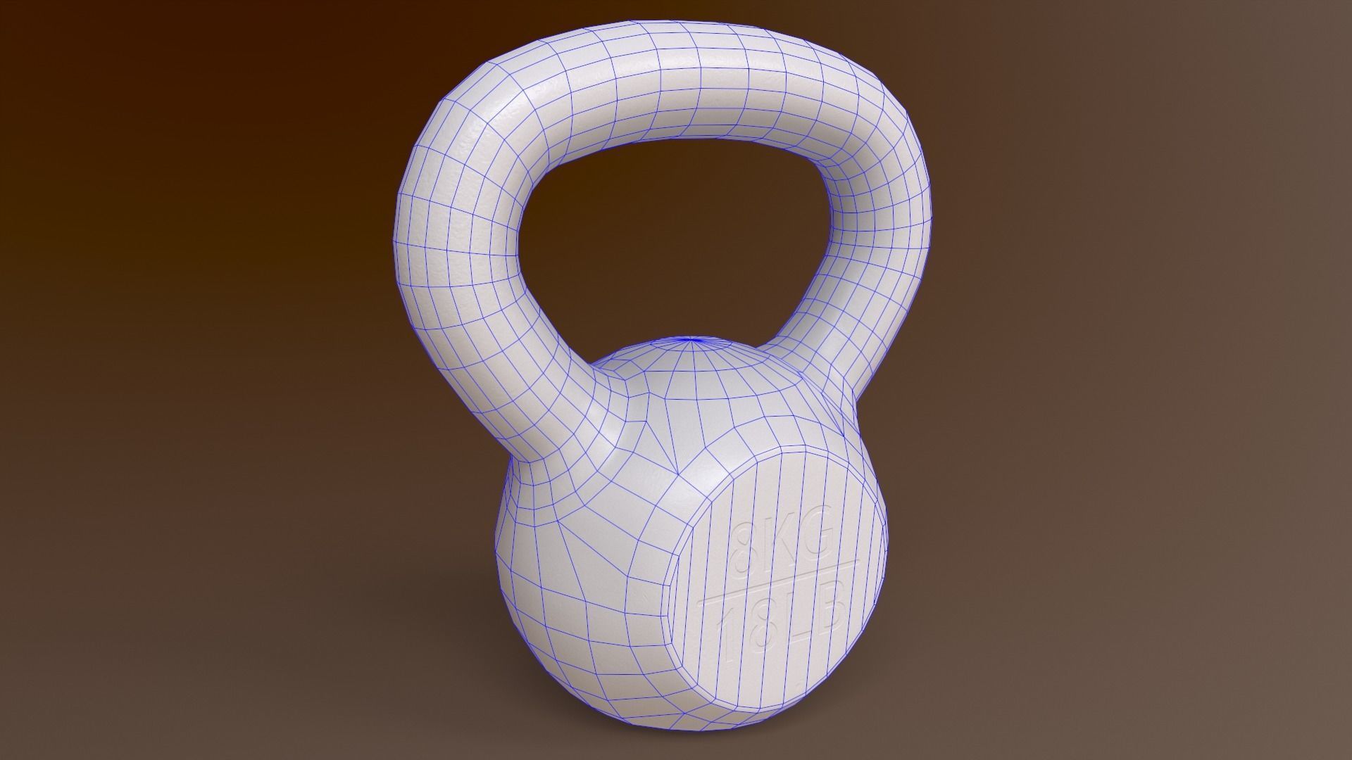 PBR 4-40KG Kettlebell - V2 Low-poly 3D model_22
