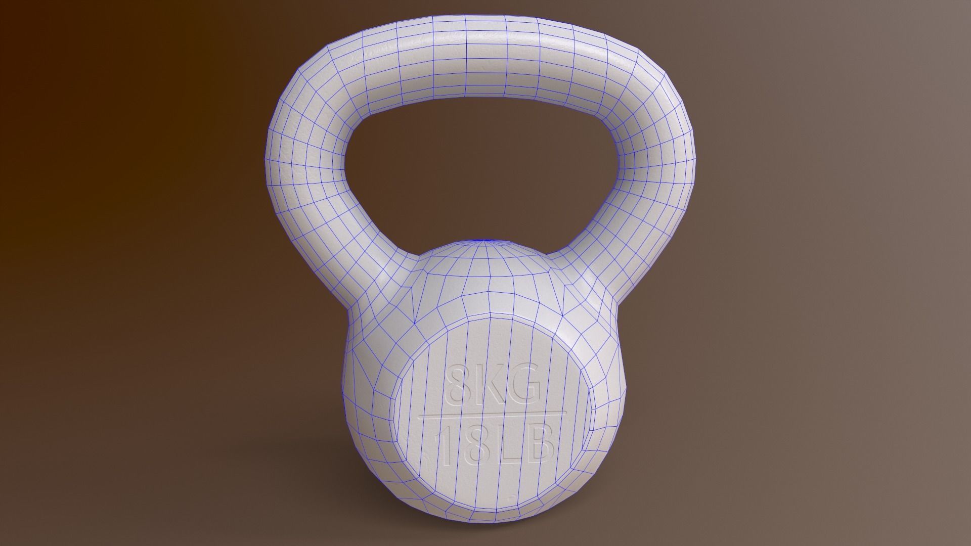 PBR 4-40KG Kettlebell - V2 Low-poly 3D model_23