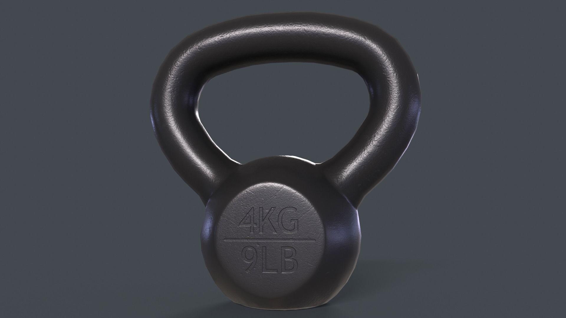 PBR 4-40KG Kettlebell - V2 Low-poly 3D model_8
