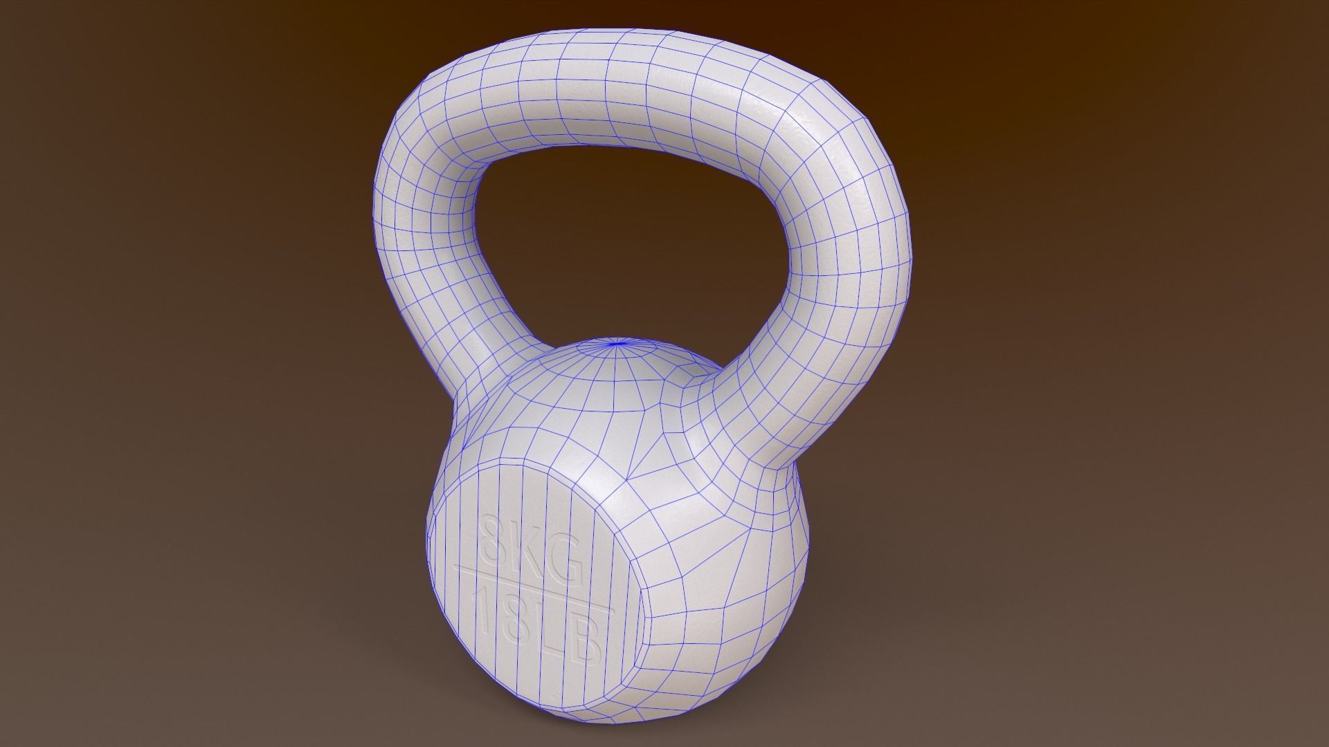PBR 4-40KG Kettlebell - V2 Low-poly 3D model_24