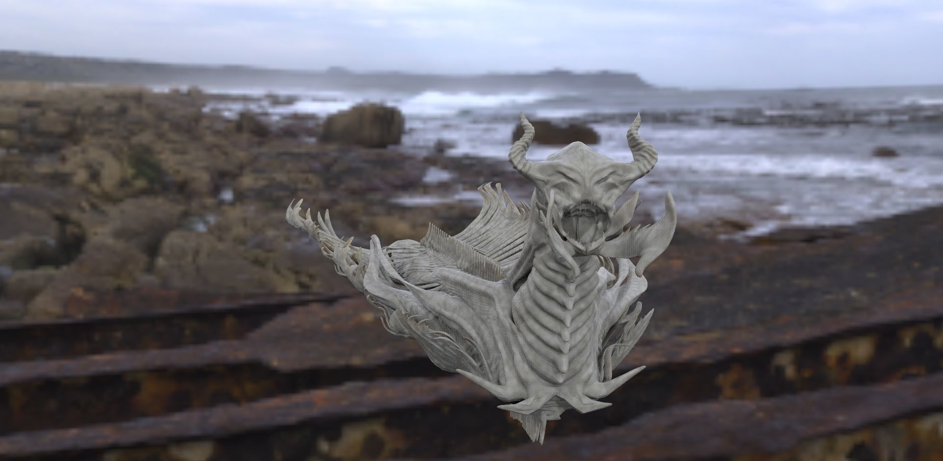 Scull Ship 3D model_1