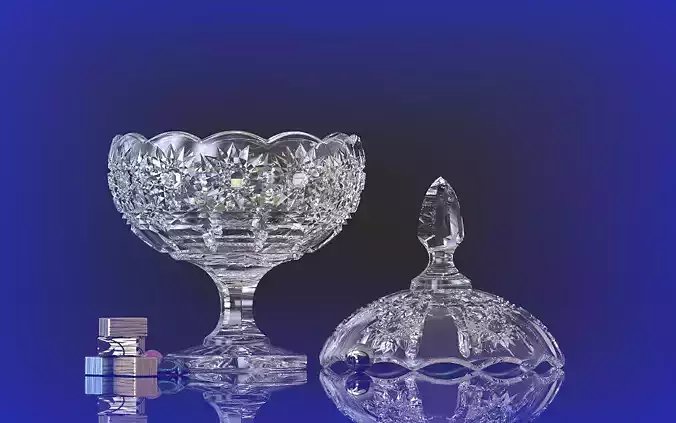 crystal glass bonbonaire  3D print model