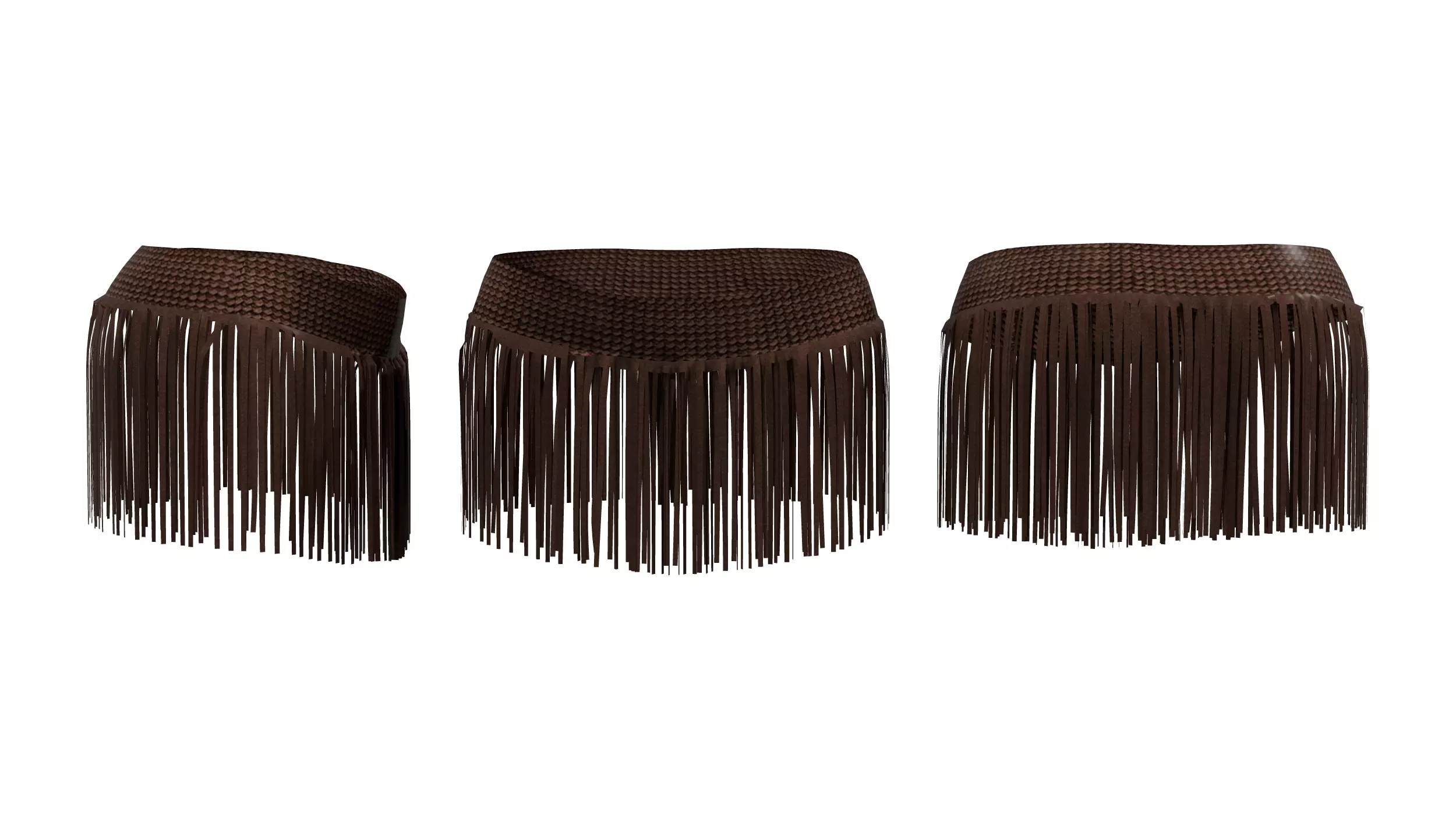 Fringe Skirt Coverup Low-poly 3D model