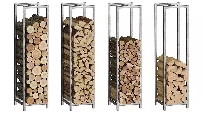 Fireplace Wood BLENDER 3D Model Cycles