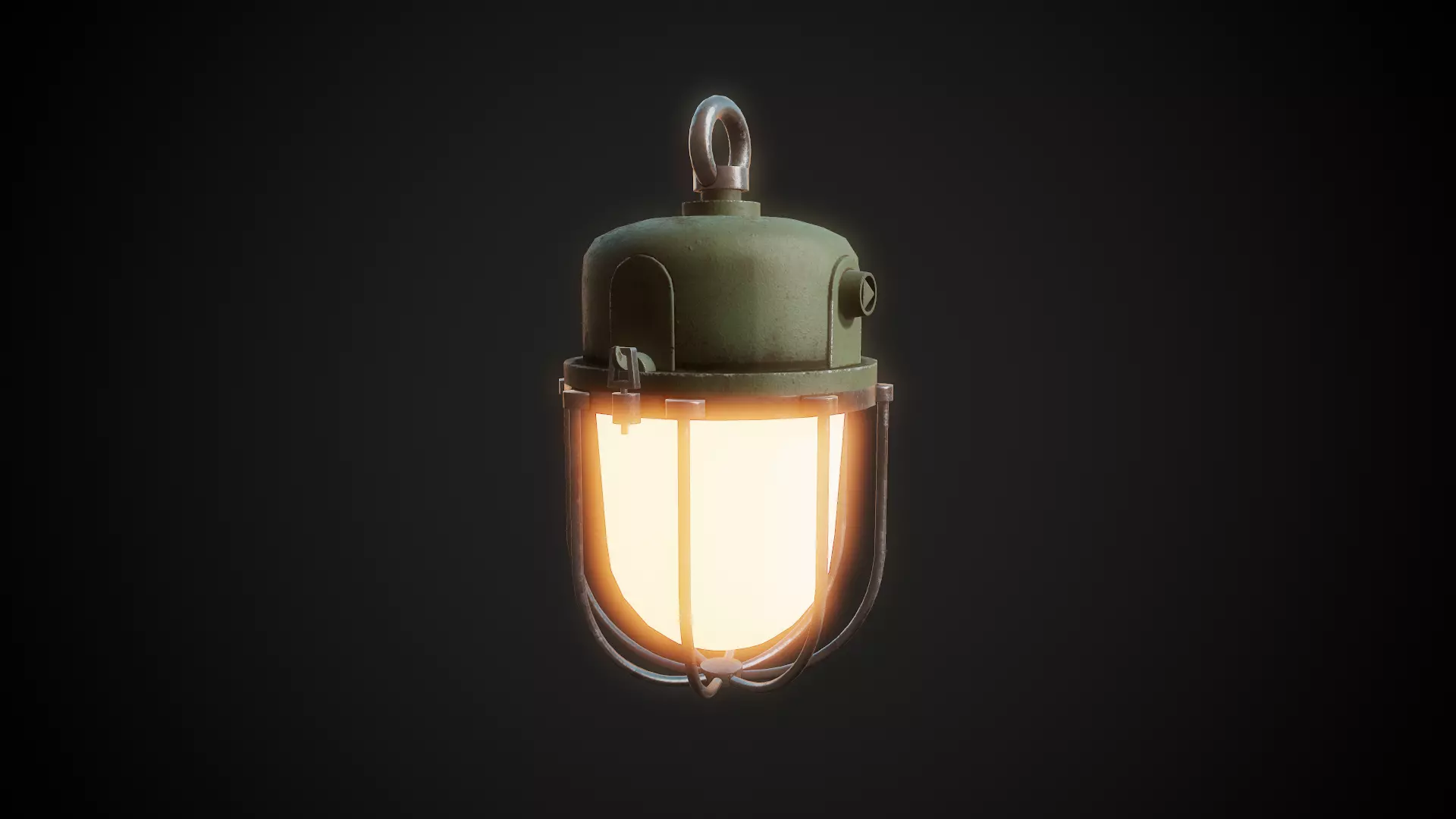 Bunker Lamp - Tutorial Included Low-poly 3D model