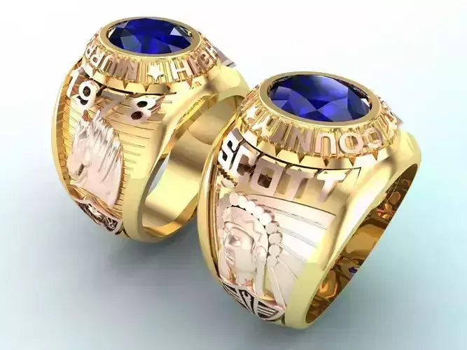 War rings - Horse rings - Army ring 3D print model