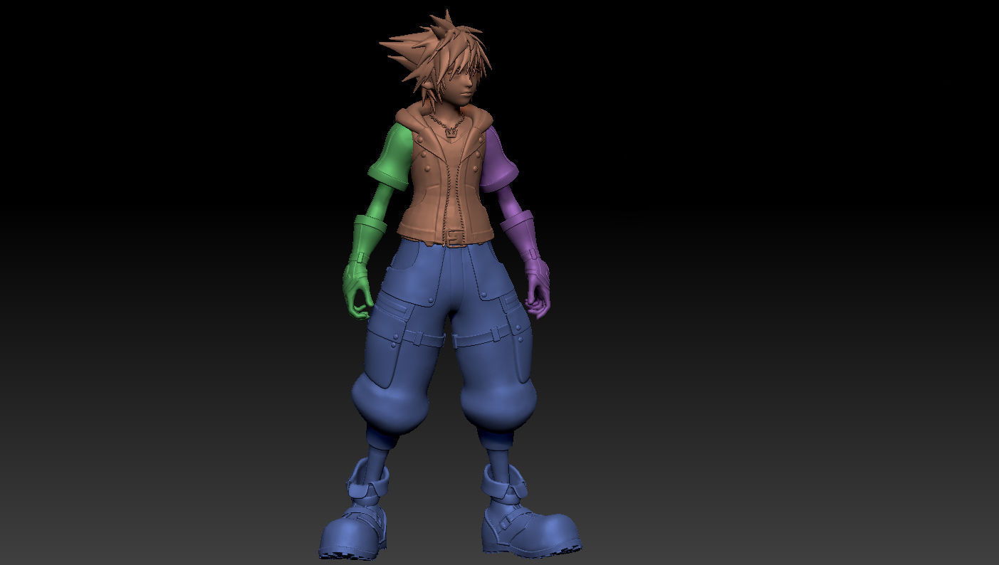 Kingdom Hearts III - Sora 3D print model_9