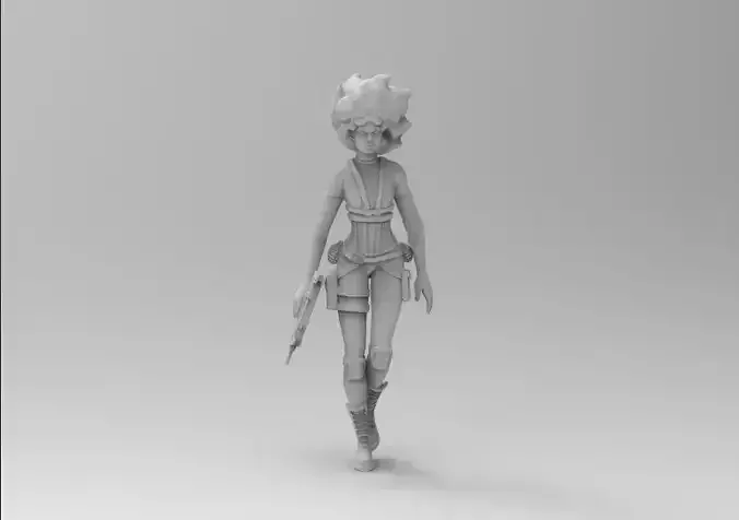 Afro hair agent 3D print model