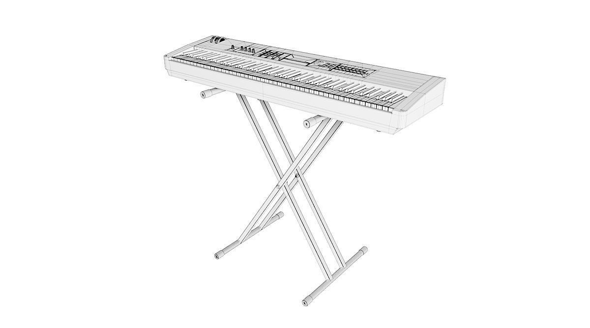 Yamaha Mx 88 BLENDER 3D Model Cycles 3D model_4