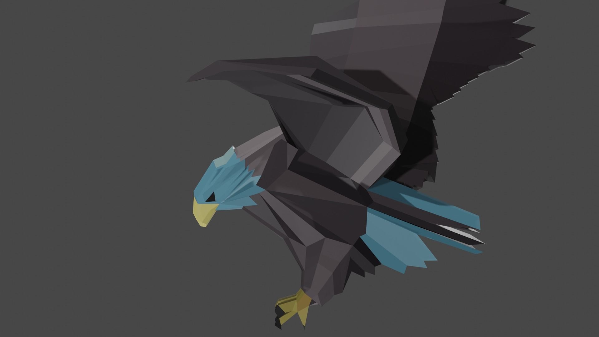 eagle Low-poly 3D model_2