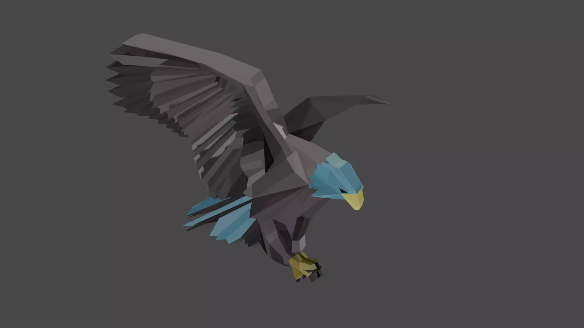 eagle Low-poly 3D model_0