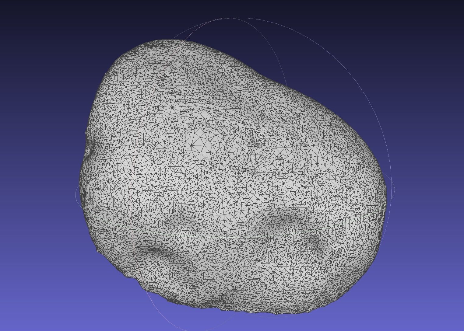 A simple round 3D scanned rock 3D model_3