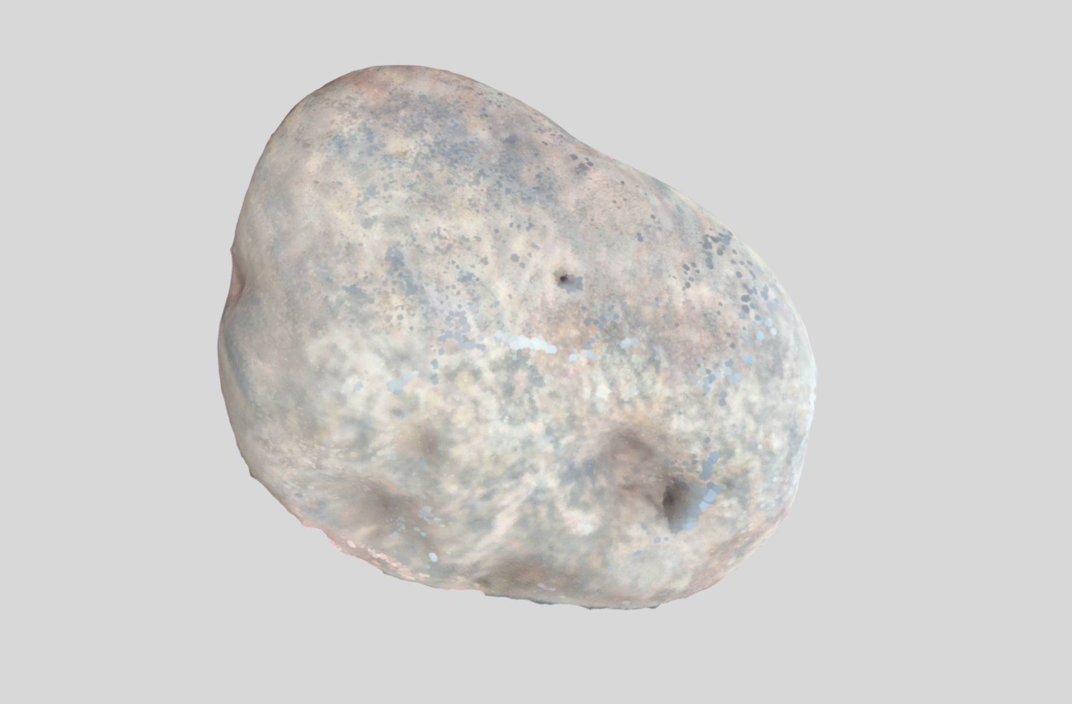 A simple round 3D scanned rock 3D model_2