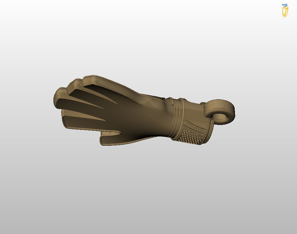 Goalkeeper Glove pendant 3D print model_9
