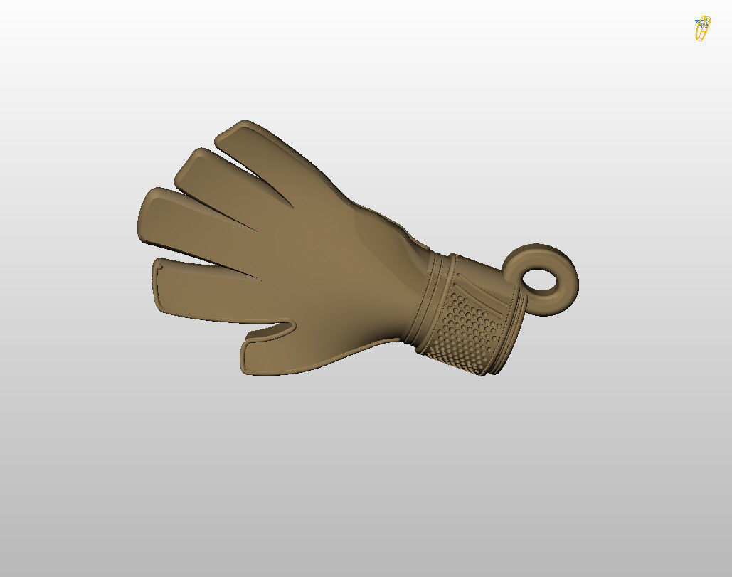 Goalkeeper Glove pendant 3D print model_8