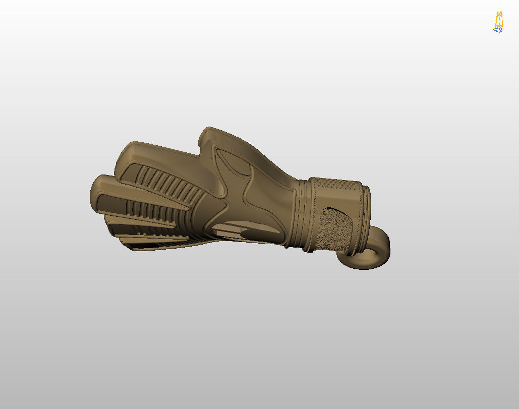 Goalkeeper Glove pendant 3D print model_13