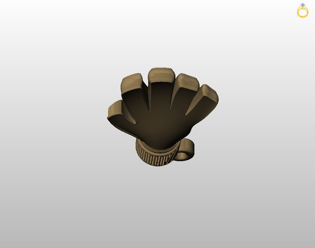 Goalkeeper Glove pendant 3D print model_19