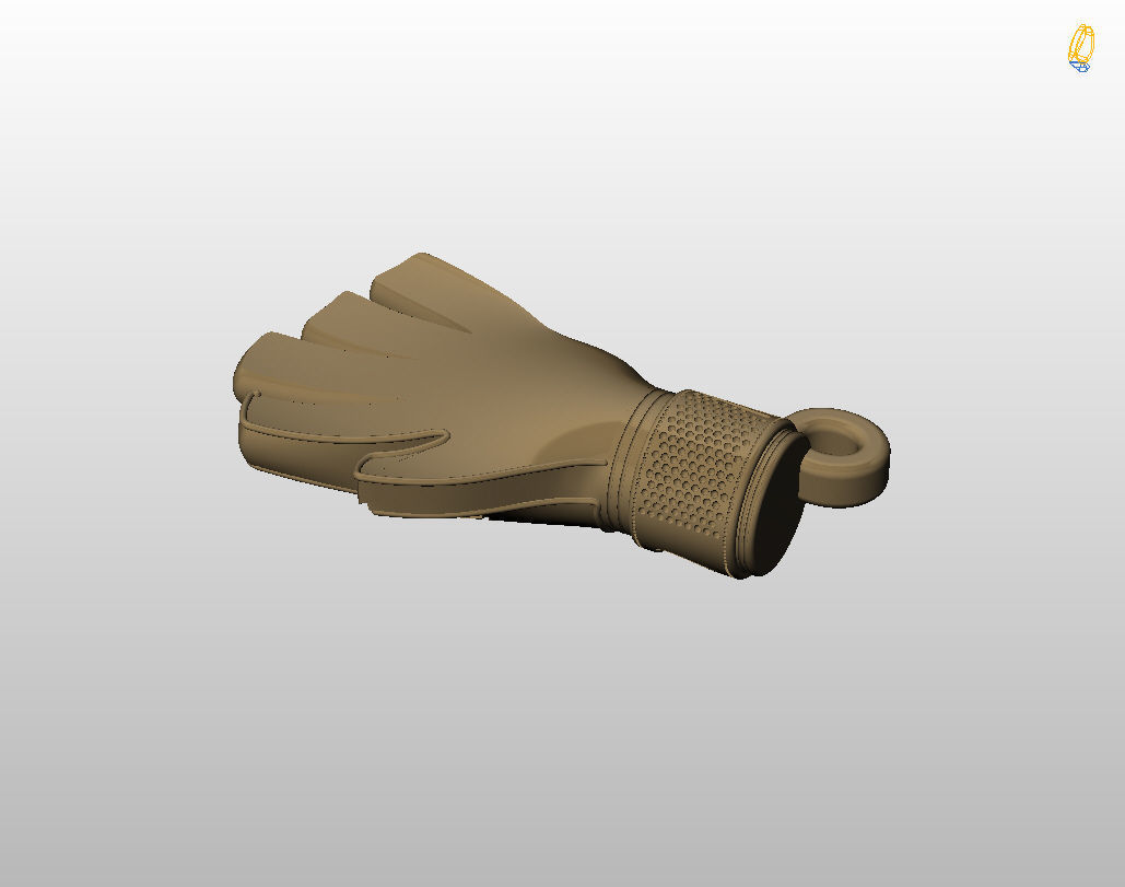 Goalkeeper Glove pendant 3D print model_11