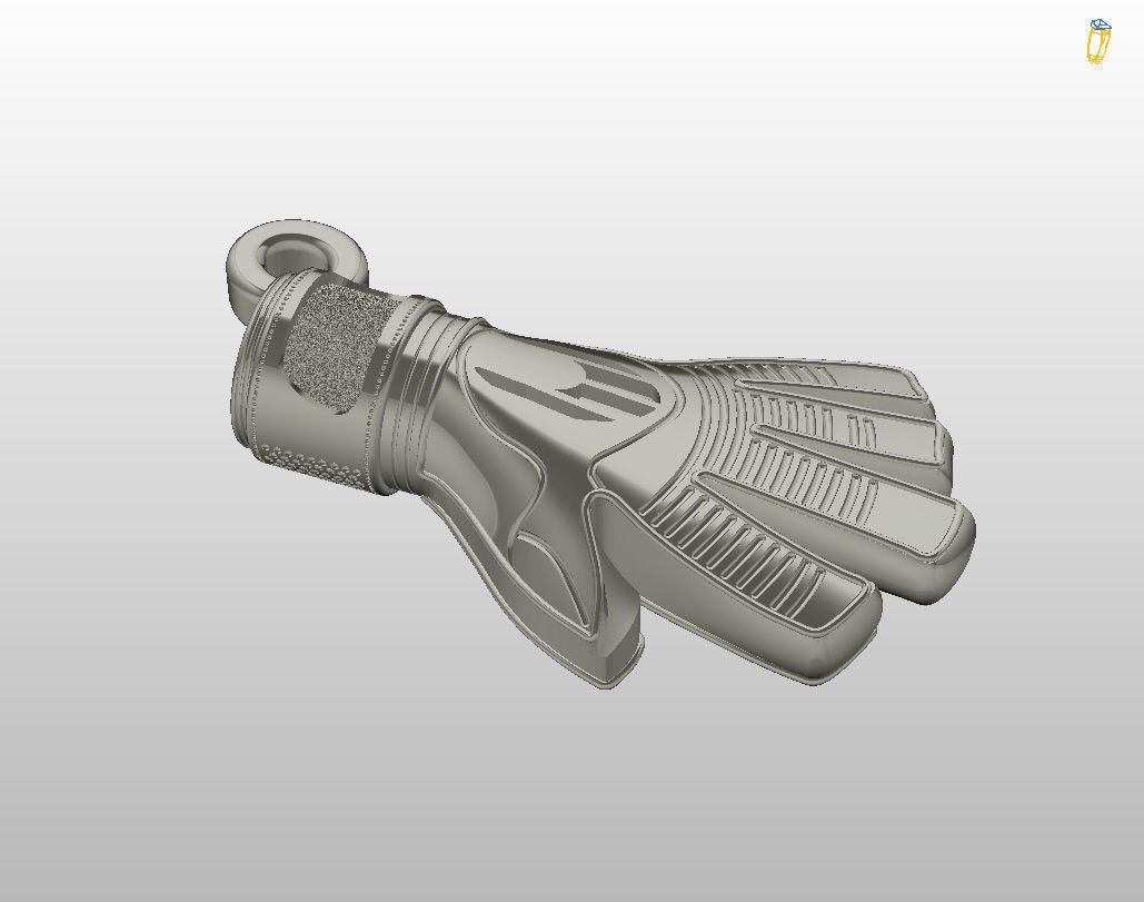 Goalkeeper Glove pendant 3D print model_28