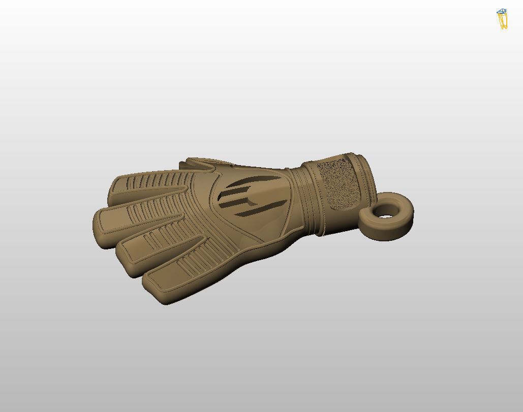 Goalkeeper Glove pendant 3D print model_5