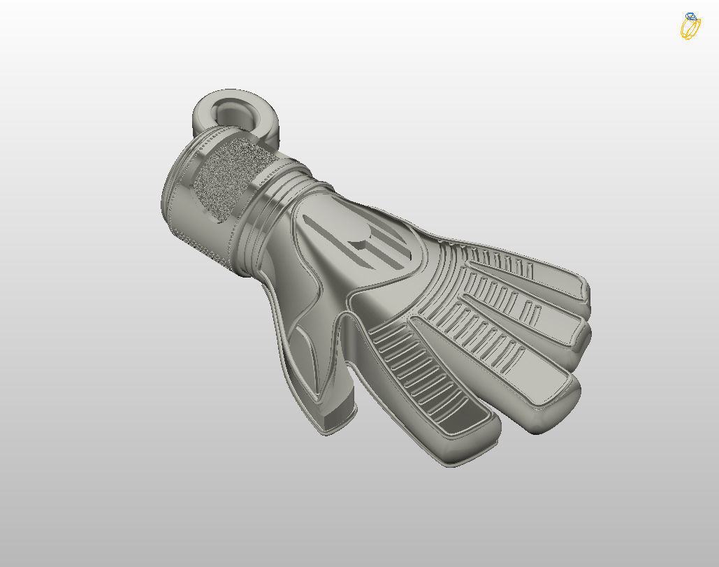 Goalkeeper Glove pendant 3D print model_21