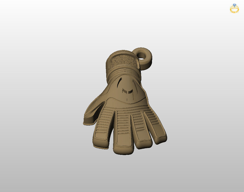 Goalkeeper Glove pendant 3D print model_16