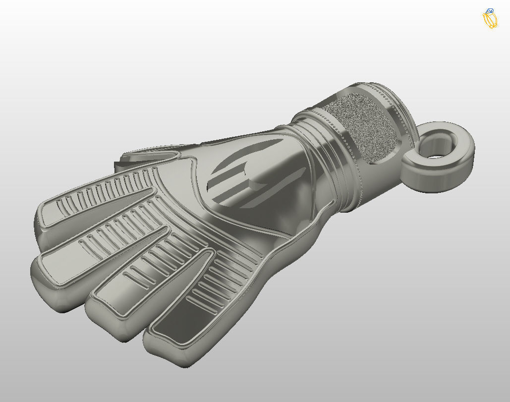 Goalkeeper Glove pendant 3D print model_22