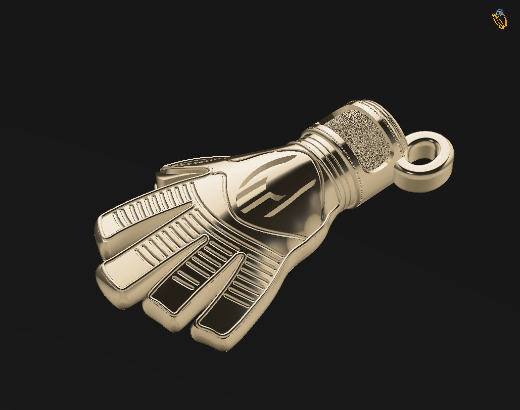 Goalkeeper Glove pendant 3D print model_1