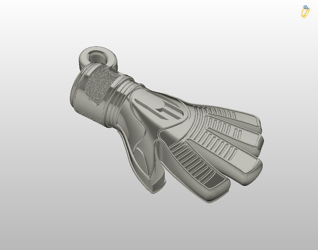 Goalkeeper Glove pendant 3D print model_29