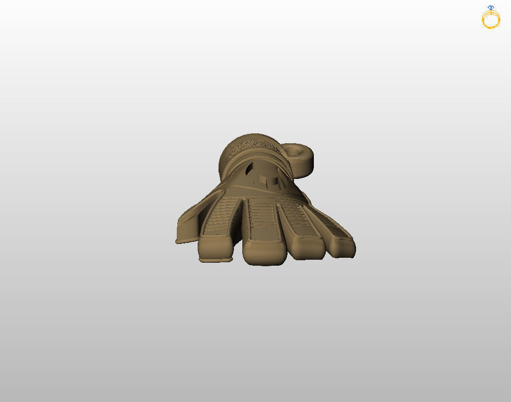 Goalkeeper Glove pendant 3D print model_17