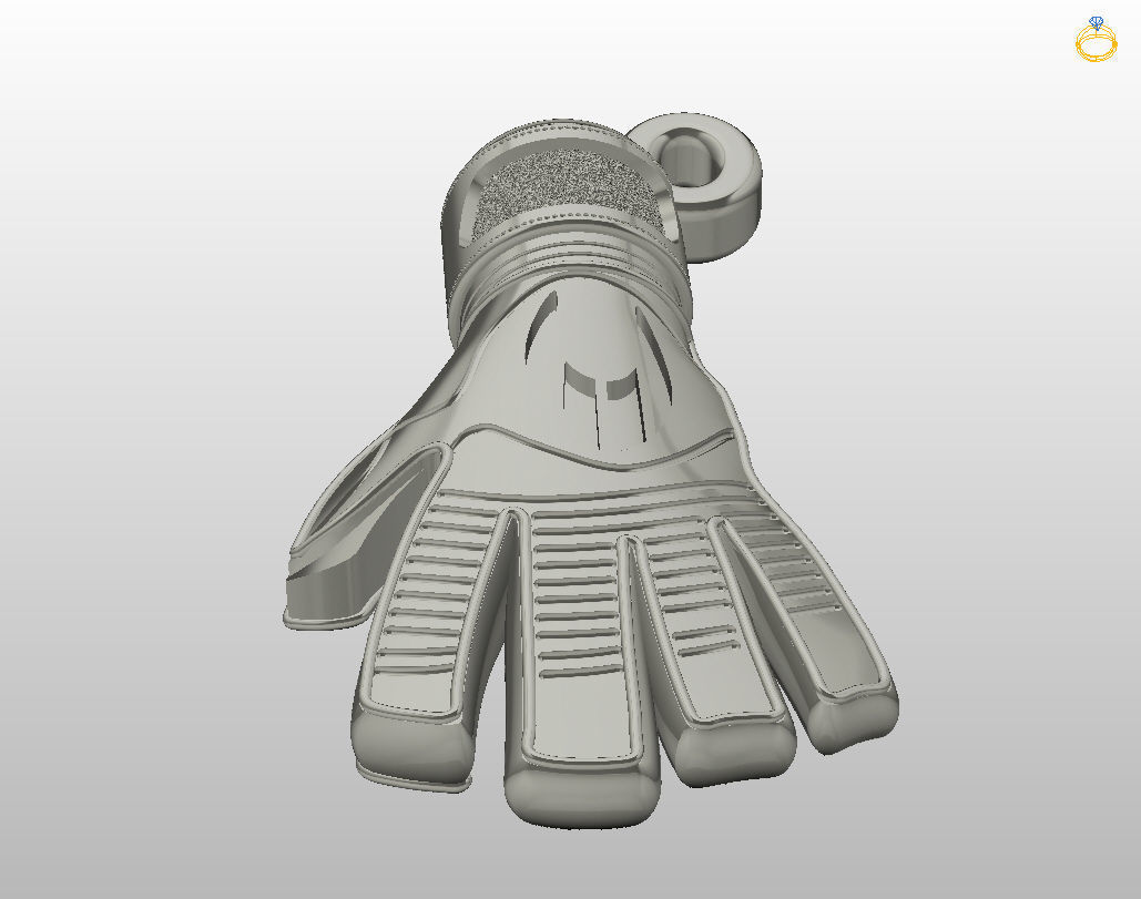 Goalkeeper Glove pendant 3D print model_23