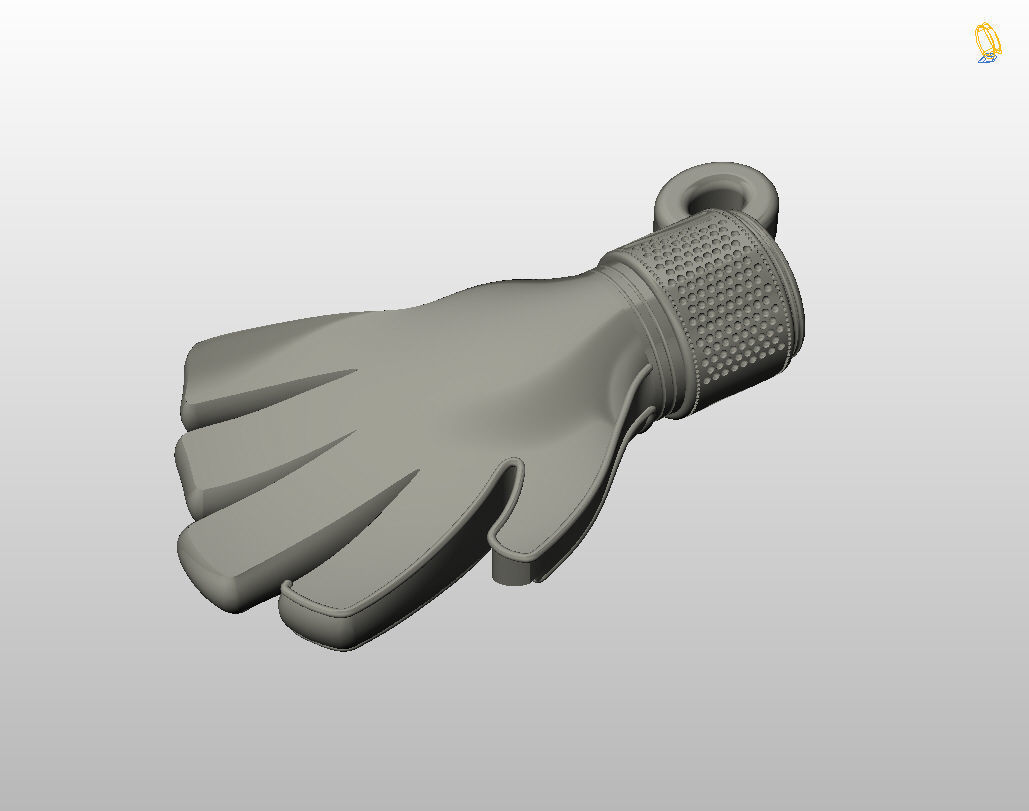 Goalkeeper Glove pendant 3D print model_34