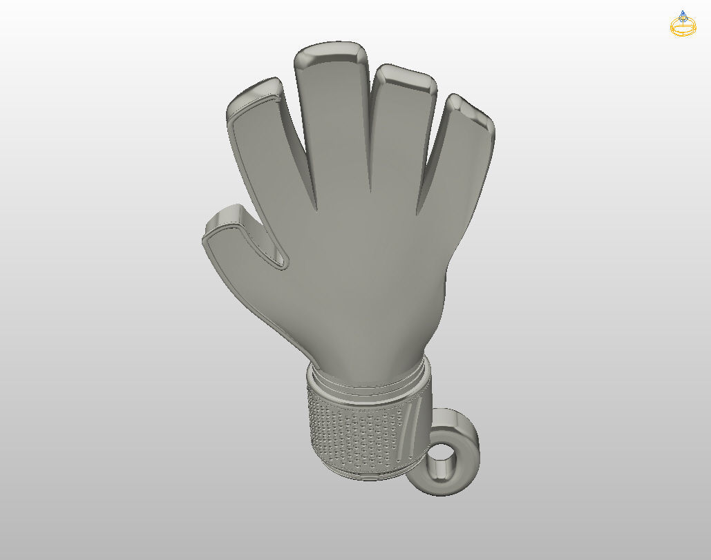 Goalkeeper Glove pendant 3D print model_26