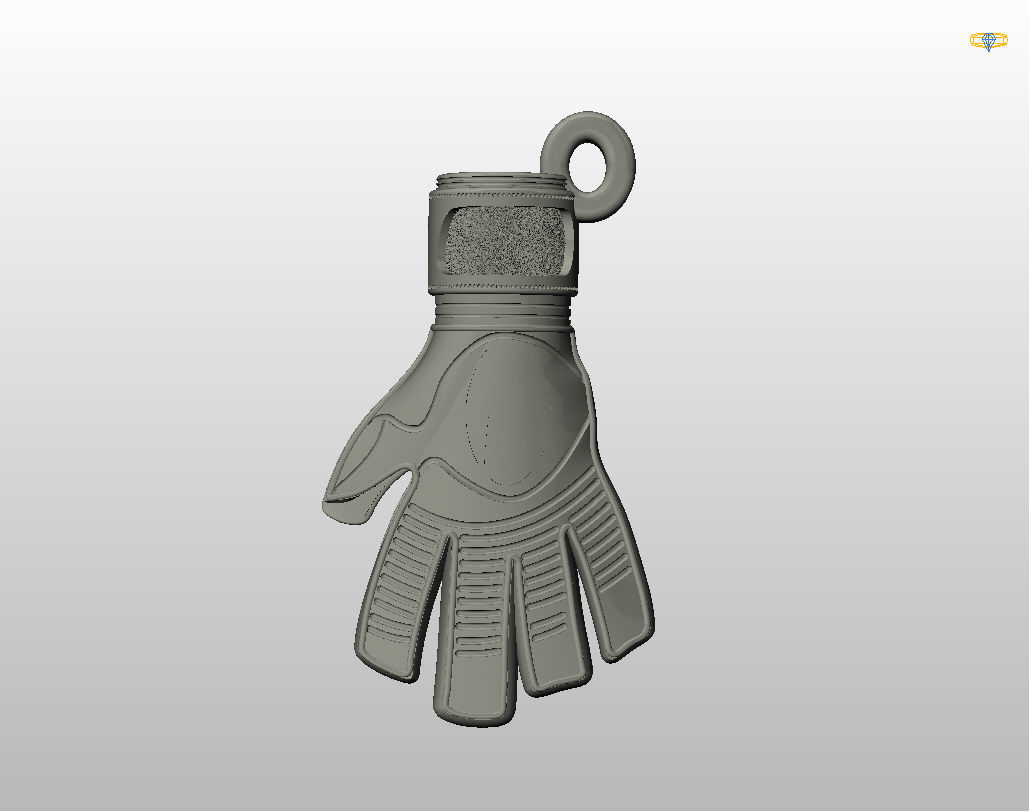 Goalkeeper Glove pendant 3D print model_36